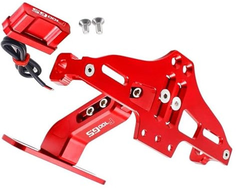 MAKUTU License protector Bracket For F700GS 2013-2023 2020 2019 2018 2017 2016 2015 2014 2022 2021 Motorcycle License Plate Holder Number Plate Frame Light Bracket(Black- Silver)