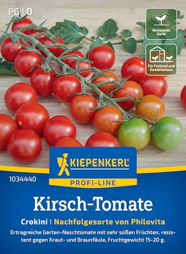 Kiepenkerl Profi-Line Kirsch-Tomatensamen Crokini 1034440 – ertragreiche Ernte - süß- fruchtig - resistente Sorte - Saatgut, Samen Gemüse, Gemüsepflanzen
