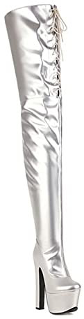 Stivali Moda da Donna Stivali con Tacco Alto sopra Il Ginocchio Stivali con Pantaloni Lunghi da 80 cm Stivali Alti da Passeggio con Pista di Pole Dance