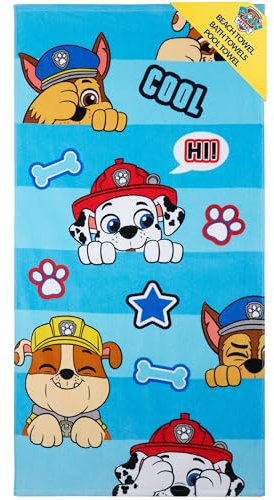 PAW PATROL Handtuch Kinder Badetuch Schnelltrocknend Strandtuch Baumwolle Duschtuch 70x140 cm für Schwimmen und Baden Reise Zubehör