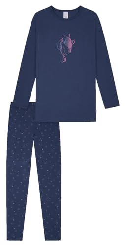 Schiesser Mädchen Schlafanzug Set Pyjama Lang - 100% Organic Bio Baumwolle - Größe 92 Bis 140 Pyjamaset (1er Pack)