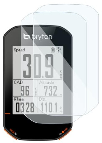 KARYLAX - Pack of 2 - Flexible Glass Screen Protector, 9H Hardness, Anti-Scratch, Protective Film Compatible with Garmin Edge 530 GPS Bike Computer