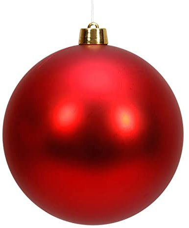 cfpqv 20,3 cm bruchsicherer großer Kunststoff-Weihnachtskugel-Dekorationsball in Bonbongold, um eine lustige Urlaubsatmosphäre zu schaffen Hängender Blumentopf Orchideen (Red, One Size)