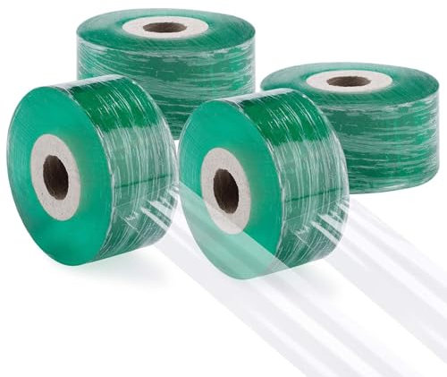 4 Stück Selbstklebendes Veredelungsband Grün 3cm x 100m Baumwachs & Wundverschluss für Bäume Baumpflaster Gartenband für Garten Baumschulen Band Biologisch Feuchtigkeitssperre Selbstklebendes