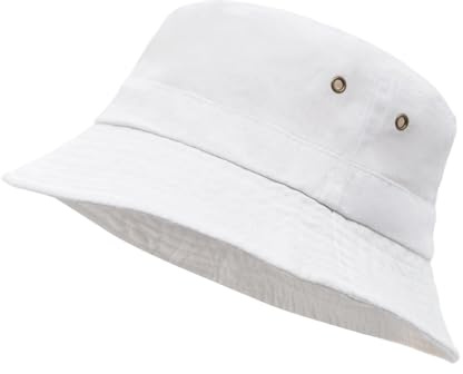 YAMEIZE Retro Baumwolle Eimerhüte für Damen Herren Vintage Modisch Angler Faltbarer Sonnenhut Sommer Strand