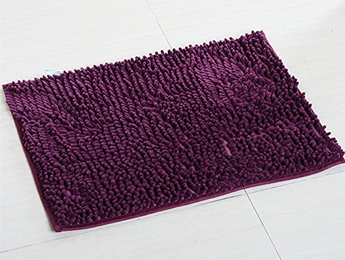 Chickw1 Tapis de Salle de Bain Antidérapant, Confortable et Doux - Super Absorbant pour Douche (40 * 60 cm, Violet)