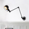 Wand-Lampe Industrielle Metall-Innenwand Wandleuchte Retro Wandleuchte Verstellbare Teleskop-Arm-Pole LED-Wandleuchte-Tinte Faltbare Wand Fitting Wandleuchter Licht Lampe, (5W LED Warme Birne Für)
