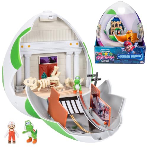 „Super Mario Galaxy“-Film: Yoshi Egg 9„ / 23 cm Spielset mit 1,5“ großen Actionfiguren, offiziell lizenziert von Jakks Pacific, inklusive 4 cm großen Minifiguren, interaktives Spielset, ab 3 Jahren