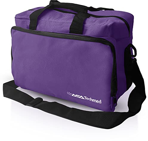 ASA TECHMED Nurse Bag for Medical Equipment, Nurse Accessories Bag Ideal for Doctors, Nurses, Home Health Aids, Medical Students (Purple)