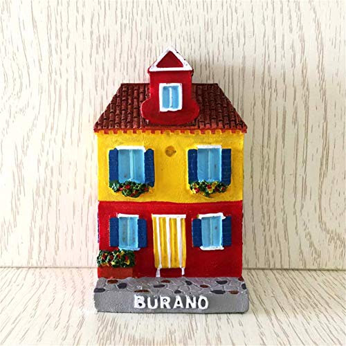 Weekino Burano Venice Italy Fridge Magnet 3D Resin Handmade Craft Tourist Travel City Souvenir Collection Refrigerator Sticker