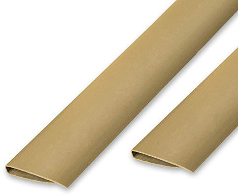 Ribelli Profilé de Finition en PVC pour Canisses en PVC Rails de Serrage Fixation pour Brise-Vue en PVC, Couleur:Bambou, Taille:600 cm (6 x 100 cm), Articles:Bande de Fermeture