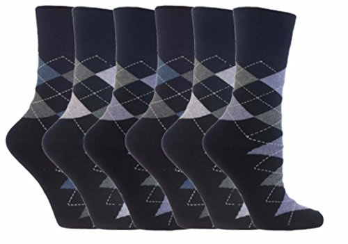 6 Pairs of Sock Shop Everyday Gentle Grip Socks Ladies 4-8 See Multi Variations and Designs (6 x RH41)