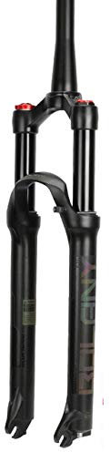 GOEXM Bike Front Fork, 26 inch MTB Bicycle Suspension Air Fork with Rebound Adjustment Tapered Tube Cycling Parts (Manual Lockout)
