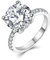 Starnny Damen Ringe Silber 925,Eheringe Ring Verlobungsring Wickelring Ringe 3A Zirkonia Weißgold Ring Geschenk für Sie Frauen，54