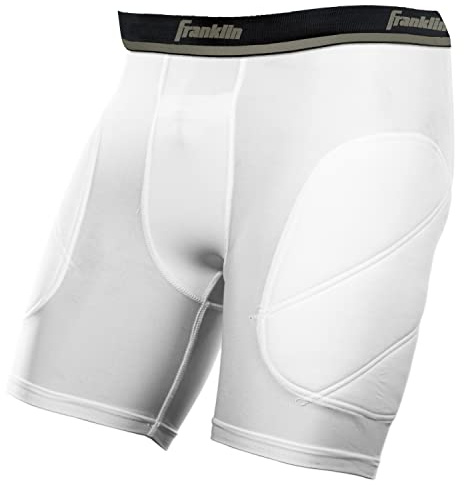 Franklin sport ungdom kompression glidshorts - barn kompression underkläder med koppficka - vadderad baseball glidande kort