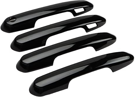 DLOVEG Exterior Door Handle Cover Compatible for 2019-2022 2023 2024 2025 Toyota Rav4 Accessories for Highlander 2024 2023 2022-2020 Handle Protectors with 4 Holes fo Auto Sensors (Glossy Black)