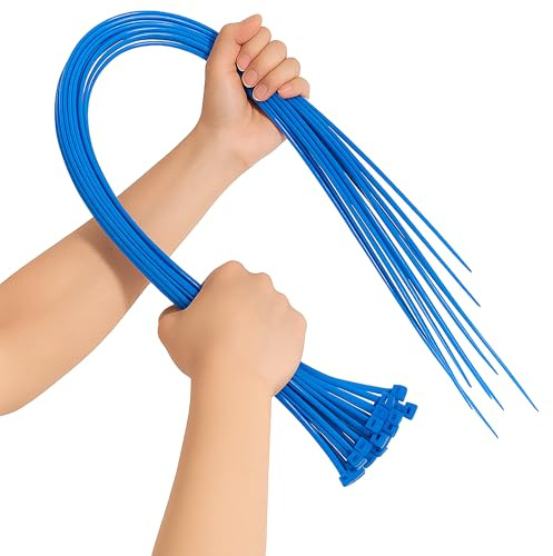 On1shelf® Cable Ties, 900mm x 9.0mm, 35.4 Premium Tie Wraps, Strong and Long Nylon Zip Tie (10, Blue)