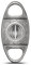 Zigarrenschneider, Edelstahl, Bronze, Gravur, V-Schnitt, Klinge, Zigarren-Guillotine (Silber)