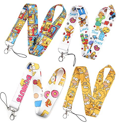 TTBDDM 4 Stücke Neck lanyard schlüsselband, Schlüsselbänder mit Schlüsselbund, Keychain Lanyard Strap, Schlüsselband Personalisiert, für Kartensets, Ausweise, Schlüssel, Handys (4 Muster)
