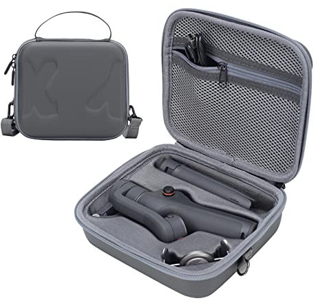Funda de viaje para DJI OM 6 - Bolsa de almacenamiento portátil Funda rígida para DJI Osmo Mobile 6 Smartphone Gimbal estabilizador y accesorios (gris)