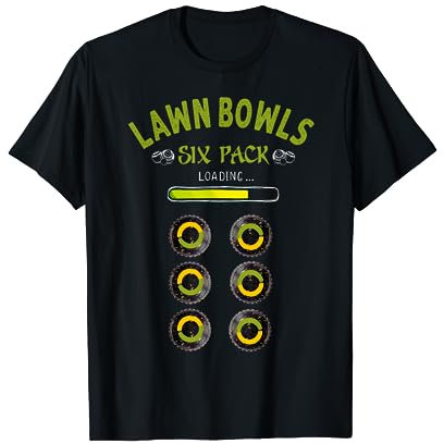 Funny Lawn Bowls Six Pack Idea For Men & Lawn Bowling T-Shirt