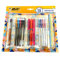 BIC Cristal Multicolour Ballpoint Pens With Wide Tip (1.6mm) + Rose Gold Retractable Pen For Colourful Writing In Assorted Colours, Bic Markers & HB Pencils - Bic 15 Pieces Best Writing Set