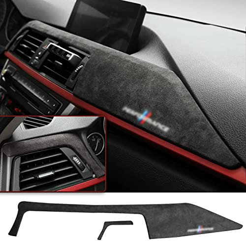 2PCS Auto Aufkleber Kohlefaser Armaturenbrett Abdeckung Interieurleisten Trim Kompatibel mit BMW F30 F31 F32 F34 F36 3GT 3 4er Zubehör