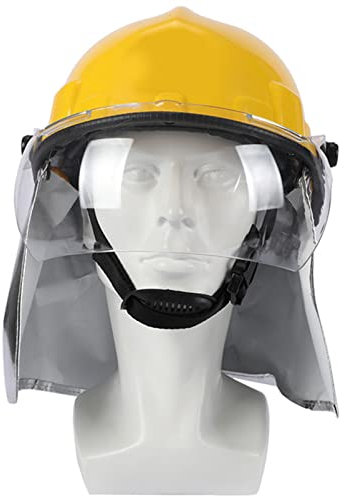 Safety Hard Hat Firefighter Helmet, Firefighter Safety Helmet Emergency Rescue Hard Hat, Chainsaw Helmet Hard Hat Safety Gear Construction helmet, Helmet with Clear Visor