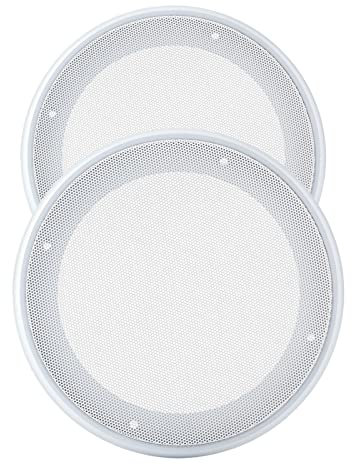 Junbyuhu 2 Stück Lautsprecher Grill, Lautsprecher Gitter, Auto-Audio-Lautsprecherabdeckung Dekorative Kreis Metallgitter (8 Zoll)