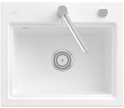 Villeroy & Boch Subway Style 60 S Weiß (alpin) - 336A 02 R1 Keramikspüle Excenterbetätigung