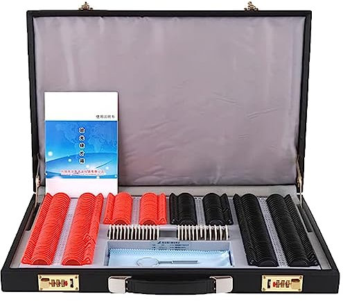 ZUMAHA 266pcs Optical Trial Lens Set, Precise Optical Lens Optometry Kit,Ophthalmic Instrument Optical Trial Lens SetMetal Rim Optometry Test Trial Frame
