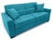 fornera f60 Sofa mit Schlaffunktion - 3 Sitzer Schlafsofa und Klappsofa mit hochwertiger Kaltschaummatratze & CATAS Bettgestell - Schlafcouch mit Bettfunktion (Petrol)