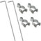 VIVIDA Chain Link Gate Drop Rod 1-3/8 × 36, Gate Cane Bolts for Chain Link Fence, Gate Drop Rod for Single or Double Gate, Chain Link Fence Parts, 2 Pack