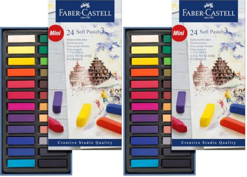 Faber-Castell 128224 - Mini Softpastellkreide STUDIO QUALITY, 24er Kartonetui (Packung mit 2)
