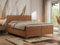 MKS MEBLE Boxspringbett 180x200, Bett 180x200 mit Matratze H4, Boxspringbett 180x200 mit Bettkasten und Topper, Polsterbett 180x200 Füße - GRIMALDI - 180x200 - Orange Struktur - H4