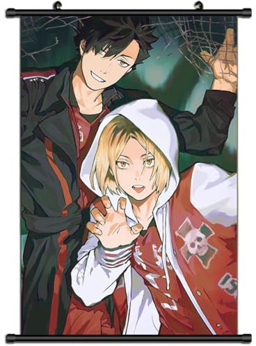 Jilijia Haikyuu Anime-Schriftroll-Gemälde, Hinata Shoyo/Tobio Kageyama, hängendes Poster, Wandkunstdrucke, Wandteppich, Dekoration, Bilder, Heimdekoration