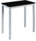 MOMMAHOME® Mesa de Comedor y Cocina, Extensible y Plegable Alta, Mesa Moderna, Color Negro/Plata. Londres, Cristal Templado/Metal, Medidas 95x55/95x95 cm