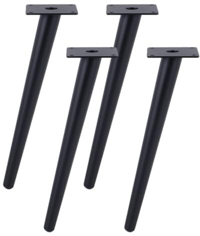 SZLXJMFL Schwarz Möbelfüße, Mobelbeine Metall 4 Stück Tischbeine Grundhöhe: 10-100cm Konisch Fernsehschrank Beine Sofasfüße Sockelfuß Schränke Möbelfüsse Galvanischer Mit Schrauben-80cm/31.5in