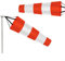 Reflektierender Windsack, Wetterfahne, Rot-Weiß, Flughafen-Windsack, Rip-Stop-Polyester, Windmessung, Socken-Tasche, 250D Windrichtungssignalschild (60 cm)