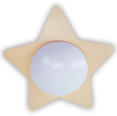 Niermann Standby Deckenleuchte Stern, Made in Germany, 1 x E27, in vielen Farben erhältlich, Kinderlampe, Kinderleuchte, Deckenleuchte, Kinderzimmer (Peach Fuzz)