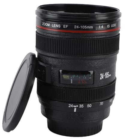 Naroote Tasses à Objectif, Tasse à café Innovante et étanche pour Objectif d'appareil Photo de 420 Ml pour les Photographes