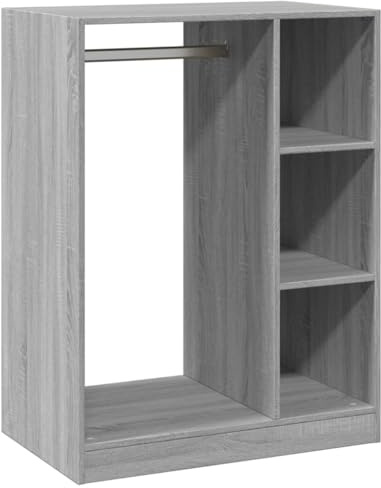 vidaXL Kleiderschrank, Garderobenschrank mit Stauraum, Hochschrank für Schlafzimmer, Dielenschrank Schrank, Modern, Grau Sonoma Holzwerkstoff