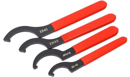 Vokowin 4pcs Coil Over Wrench Shock Spanner Adjustable C Shape Wrenches Tool Fits Most Coilovers Shocks (K412-4)