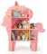 COSTWAY Kinderregal 3 Ebenen, Spielzeugregal Holz mit offenen Regalen, Niedliches Bücherregal Kinder Kinderzimmer Regal für Kinderzimmer, Spielzimmer, Kindergarten (Rosa,Einhorn)