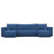 GREKPOL Ecksofa Paris U Poso Cordstoff Sofa Couch mit Schlaffunktion Bettkasten (Blau Poso 05)