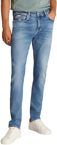 Calvin Klein Herren Jeans Hose Skinny mit Stretch, Blau (Denim Light), 32W/36L