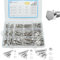 WZHUIDA 456 Stück M5 M6 M8 Sechskantschrauben und Muttern Set, Edelstahl Sechskant Schrauben Muttern und Unterlegscheiben Sortiment Kit, Maschinenschrauben mit Vollgewinde