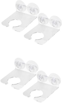 ABOOFAN 4 Stück Weinglasregal Weinbecherhalter Dusche Badewanne Bierhalter Becherhalter Für Die Badewanne Duschtassenhalter Weinbecher Zur Wandmontage Saugnapfhalter Brillenhalter Acryl