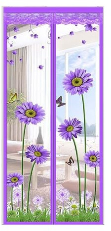 Kmarouse Magnetischer Fliegengitter-Türgitter Mit Magnet, Selbstdichtend, Robust, Freihändig, for Küche, Klimaanlage, Zimmer, Terrassentür, Netzabdeckung, Vorhang, Türöffnung(95x210cm)