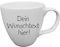 Personalisierter Kaffeebecher - Tasse mit Text oder Name bedruckt - Kaffeetasse Individuell gestaltbar - Hochwertiges Porzellan personalisiert (Variante 1)